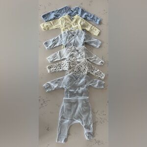 Petit Bateau, Organic Cotton Kimono Onesie Bundle, 1M | 7 Pieces